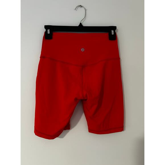 Lululemon Athletica Align™ High-Rise Short 8" Deep Red Biker Fitted EUC 6 - Picture 5 of 6
